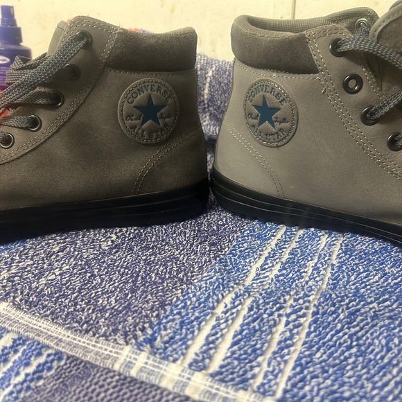 Gray Converse All Star/Chuck Taylor High Tops - Picture 1 of 16